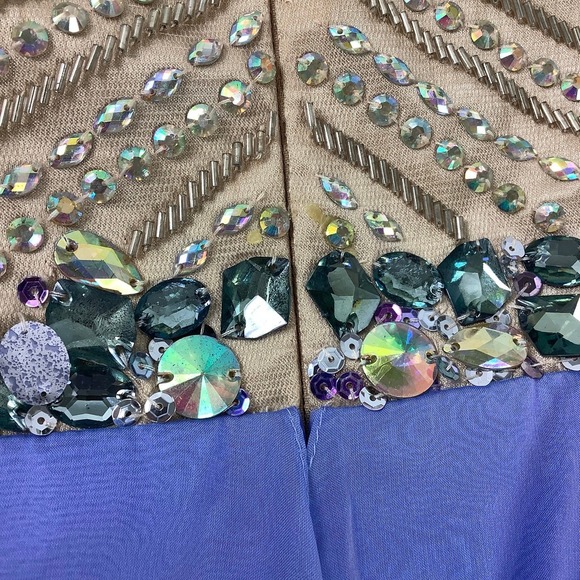 Sherri Hill 1928 Beaded Strapless Cocktail dress Size 12 EUC - Picture 11 of 12